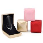 Custom Logo Velvet Lined Plastic Jewelry Storage Box with LED Light and Velvet