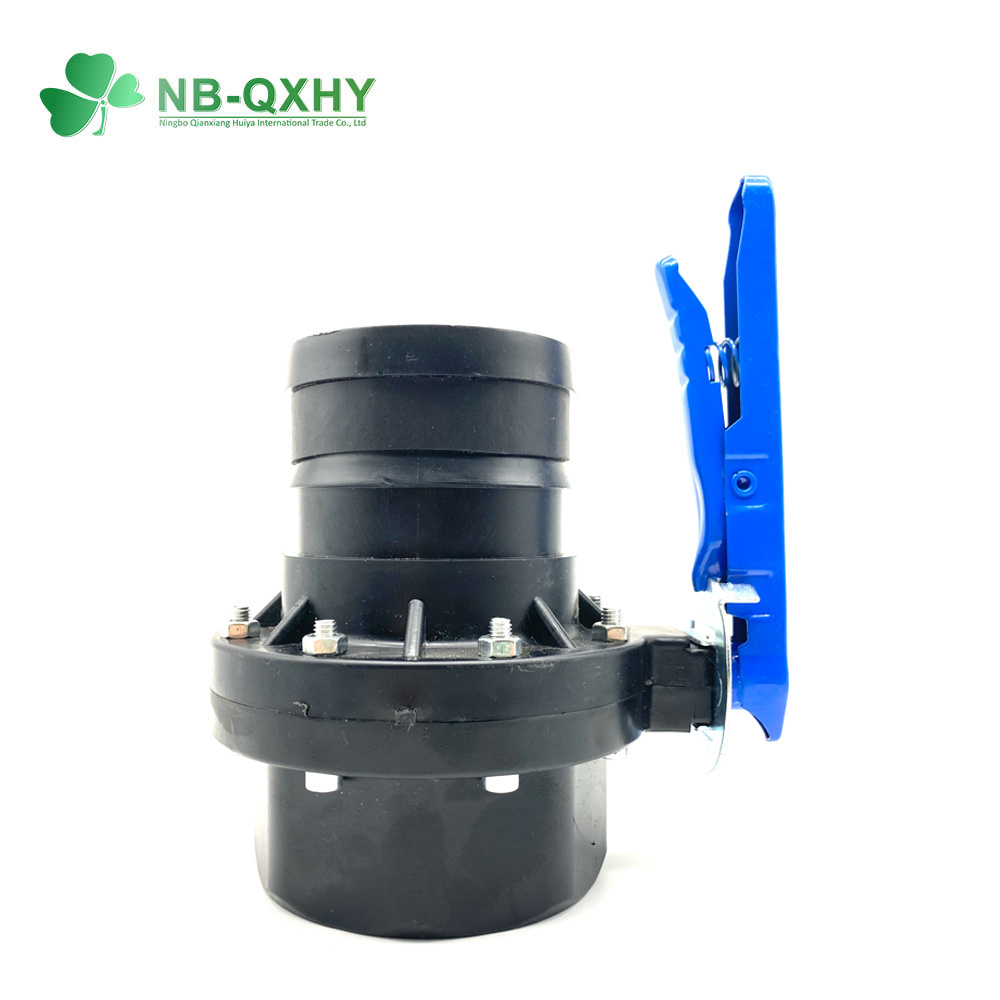 New Type High Temperature Resistance Plastic PE Butterfly Valve for Water Hose