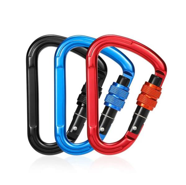 Customized Logo and Color 25KN Aluminum Carabiner for Outdoor in Various