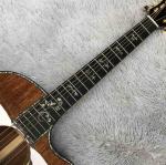 Ebony Fingerboard Abalone Binding Cutaway KOA Wood 916K Acoustic Electric Guitar