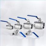 SS304 DN32 Female Threaded Manual Control Ball Valve for High Pressure
