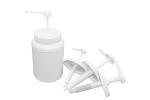 Food Grade Sauce Dispenser Pump With 3000ml Round White PE Large Container