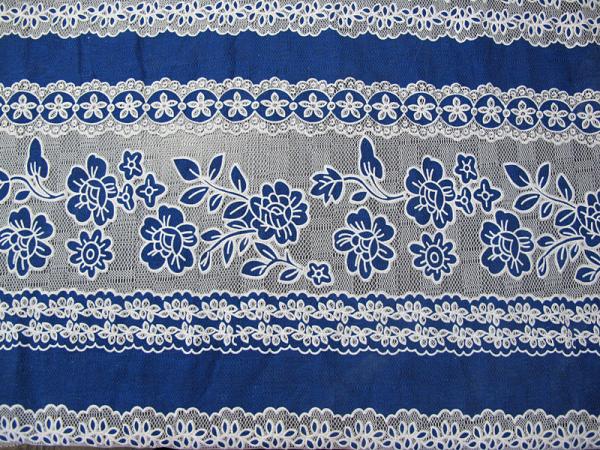 Elegant Cotton Polyester Lace Fabric Burnout Lace Orange for Lady Dress /