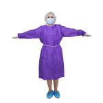 50g Purple PP Isolation Gown Disposable Hospital Gowns