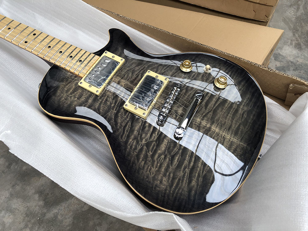 Mahogany body With quilted maple Top Electric guitar FREE SHIPPING