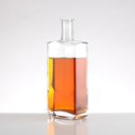 Shandong 700ml 750ml Flat Square Decal Glass Wine Bottle with Customize Sealing