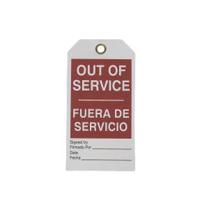 Wholesale Out of Service Tag Polyester Waterproof Durable Safety Plastic Tag for Warning from china suppliers