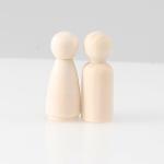 Craft 100Pcs Wooden Peg Dolls Blank ISO9001 Painting