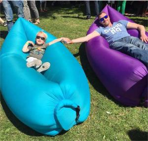 Wholesale Portable Fast Inflatable Lazy Air Sleeping Bag Large Sofa Camping Bed Beach Couch from china suppliers