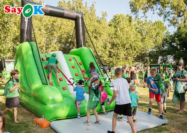 Commercial Inflatable Jumping Bouncer Motion Inflatable Obstacle Game Mini Green