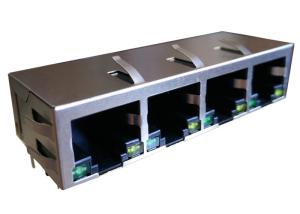 Wholesale 64F-1352GYDD2NL 1000 BASE - T Rj45 Multi Port jack 1x4 lan Tab-Down LPJG46823AENL-2 from china suppliers