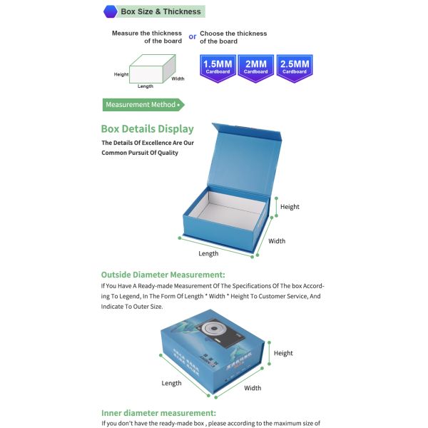UV Printing Rigid Cardboard Foldable Magnetic Gift Box with Recycled Materials and Magnetic Closure