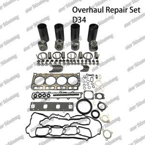 Wholesale D34 Overhaul Repair Set Cylinder Liner Piston Kit Gasket Kit Valve Seat Guide Main Bearing Con Rod Bearing For Doosan from china suppliers