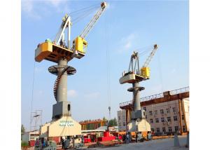 China Four Link Pedestal 5t Portal Jib Crane Rail Mobile Harbour Material Handling on sale