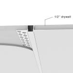 Anodized Slim Plasterboard LED Profile For Cupboard Office Gym