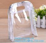 Cosmetics packaging bags With Slider Zipper Top, vinyl pvc packaging bag with