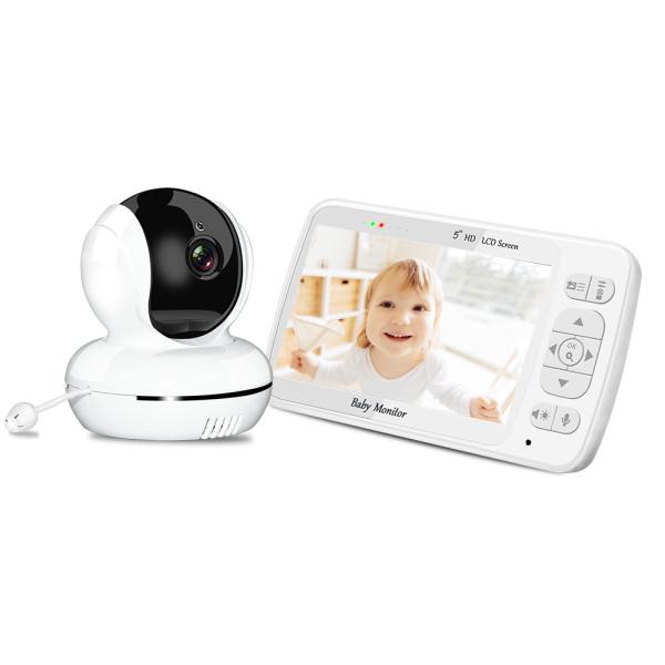 Voice Control Wireless Baby Monitor Two Way Speaker High Resolution 5inch