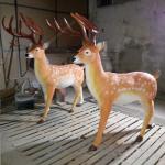 customize size animal fiberglass statue large milu deer model as decoration