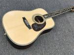 Deluxe Abalone inlays Ebony fingerboard D style acoustic Guitar,OEM Solid Spruce