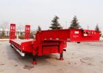 Low-bed Semi Trailer low bed Truck 3 Axles 60Tons 15m lowbed trailer for Loading