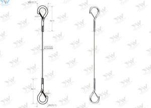 Wholesale Ø 2.0 MM Wire Rope Sling Spring Loaded Hooks End Stainless Steel Wire Tracers from china suppliers