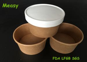 Wholesale Insulated 8oz Kraft Thick Paper Soup Bowl With Non vented Paper Lid from china suppliers