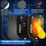 USAPA Approved Fiberglass Surface Pickleball Set with Indoor Pickleball Rackets