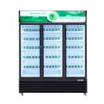 Upright Vertical Ice Cream Glass Door Display Freezer For Frozen Food Energy -