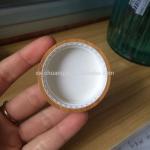 New products 15ml 30ml 50ml 100ml opal white cream glass jar with bamboo screw