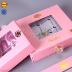 40cm Gold Foil Box Printing 1800gsm Greyboard Small Pink Cardboard Boxes