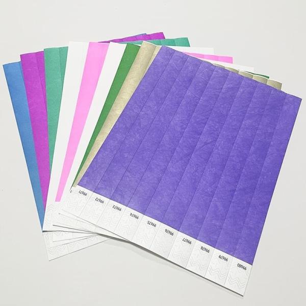 Snap Closure Waterproof and Durable Tyvek Wristbands for Events and Festivals