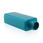 Design 100ml plastic bottle square shape blue color design with white spray pump