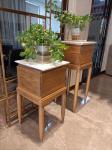 ISO9001 Standard Hotel Lobby Furniture Solid Wood Console Table 550*550*750mm