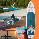 10'2'' Woowave End Body Board for Lakes Rivers Surf Leash and Pump Accessories