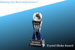 CRYSTAL award/CRYSTAL ball award/TROPHY/GLASS football award/AWARD/CRYSTAL