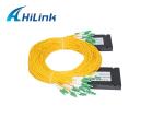 Steel Tube Low Loss Splitter Optical Fiber 2X16 900μm LC / APC PLC Optical