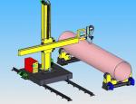 Trolley Moving column and boom welding manipulators Tracker Flux Recovery System