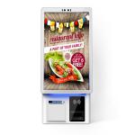 Crtly 21.5Inch Self Service Ordering Kiosk for Fast Food Restaurant Accepts