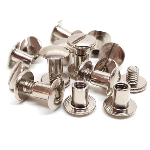 Quality Customized Female Screw for Leather Size 10.5*8.5- 8-32 Stainless Steel Chicago Screw for sale