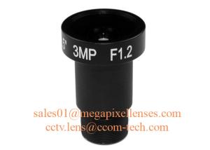Wholesale 1/2.5&quot; 4.0mm F1.2 3Megapixel M12x0.5 mount low light lens, 4mm starlight M12 board lens from china suppliers