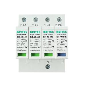 Wholesale BR-40 440 3+1P Type 2 Surge Protection Device Power Protection arrester lightning thunder protector from china suppliers