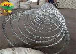 Military Defense Galvanized BTO-18 Concertina Razor Wire Security For Border Of