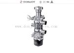 SS316 Multiport Radial Diaphragm Valve with manual / pneumatic interchangeable