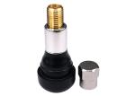 Tubeless Snap In Valve Stem Chrome Sleeve And Cap TR413C Brass Stem