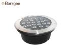 24w Round Led Underground Light Garden Path Buried Ip67 In Black Color