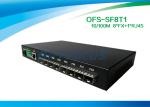 8×1 Fiber Optic Switch 100BASE - Fx 1 10 / 100BASE - Tx DF SM 1310nm 20KM SC