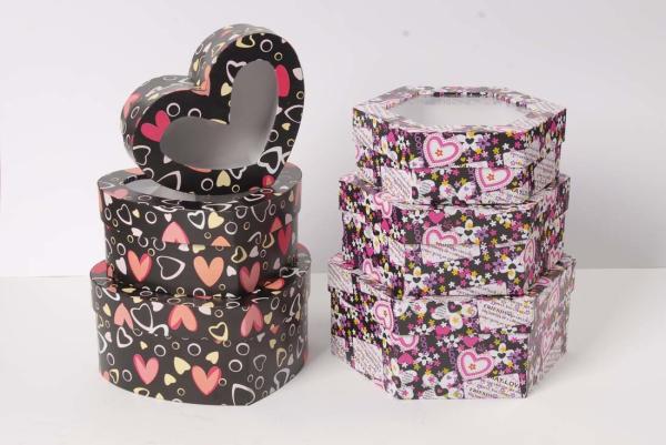 High-end rigid cardboard box various shapes gift package box with clear PVC