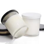 High Quality 80Cm*90mm Rectangle Gift Glass Wax Jar With Aluminum Lid