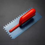 0.7 mm Carbon Steel Finishing Drywall Trowel 1x1cm Toothed Rectangle Shape