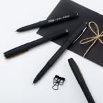 Black Matte Plastic Carbon Based Ink Gel Pen 0.5mm For Office Hotel Bank